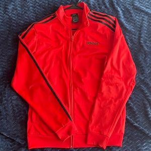 Red adidas zip up